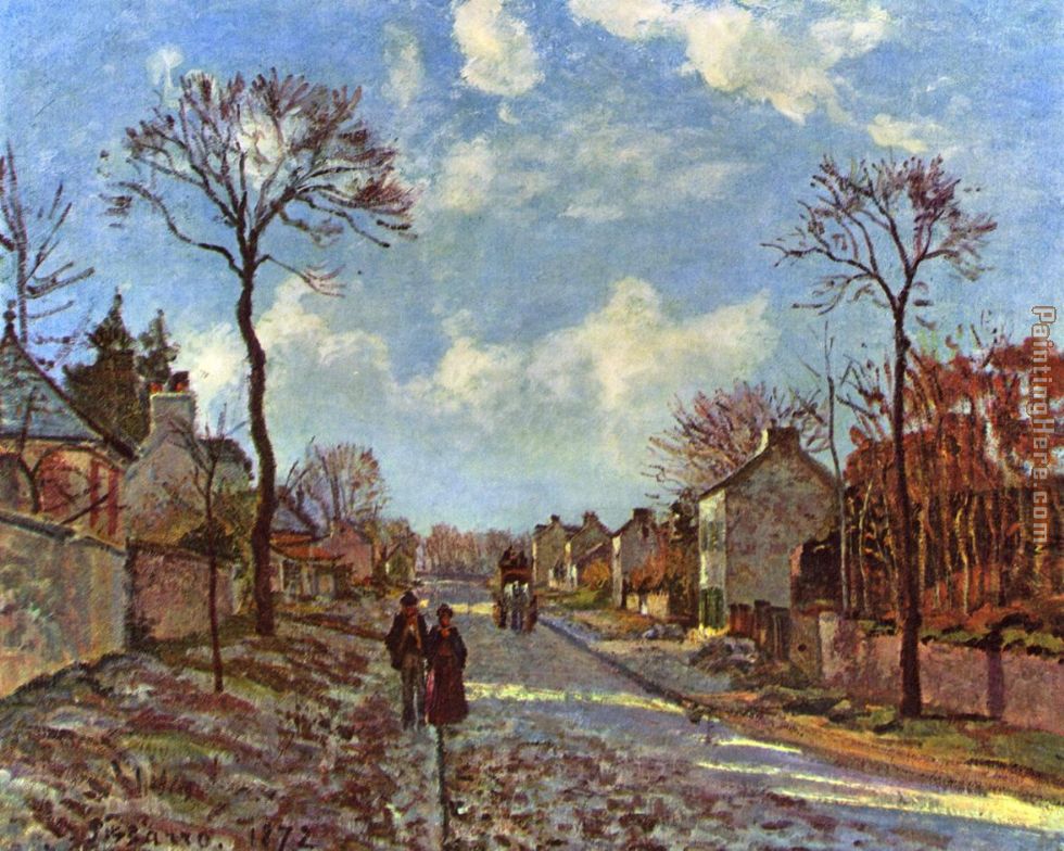 Rue de Louveciennes 1872 painting - Camille Pissarro Rue de Louveciennes 1872 art painting
